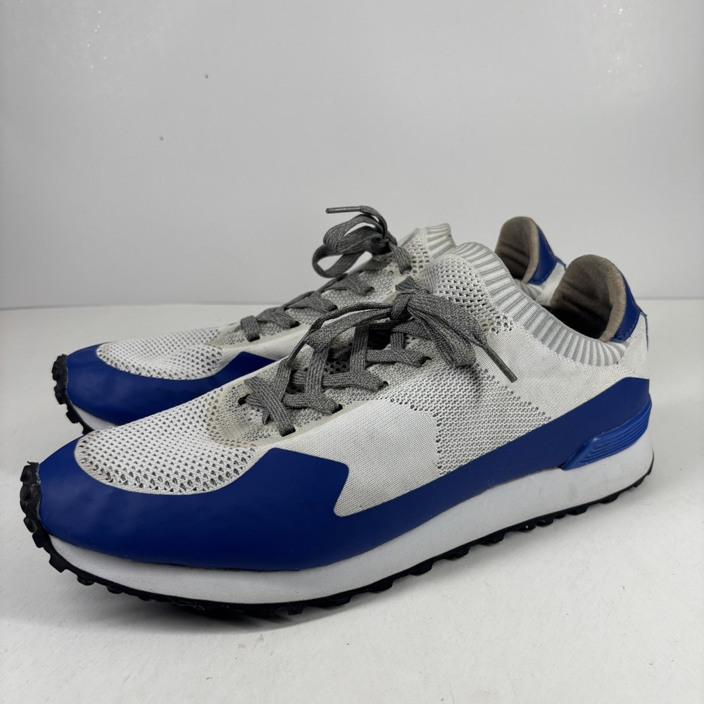GREATS Brooklyn‎ G-Knit Men's 13 White/Blue Vibram Sole Comfort Trainer Sneakers